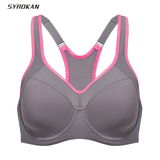 SYROKAN Sports Bra Women Polyamide Full Support