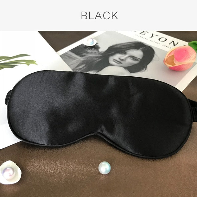 Silk Sleep Eye Mask Blindfold with Elastic Strap