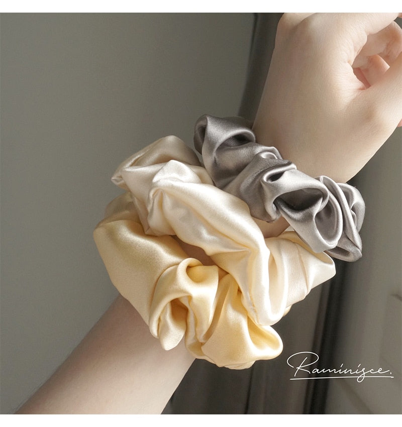 100% Pure Silk Hair Scrunchie Width 3.5cm Hair Ties Band