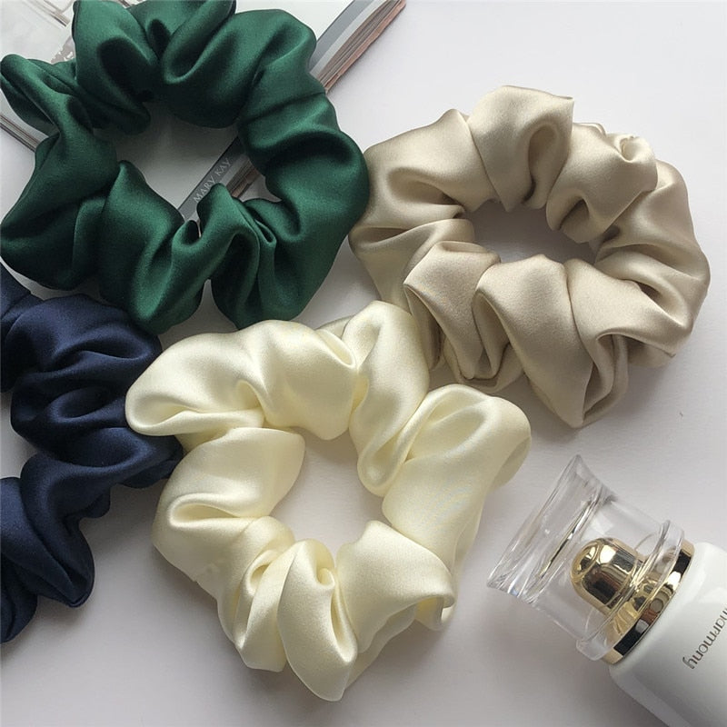 100% Pure Silk Hair Scrunchie Width 3.5cm Hair Ties Band