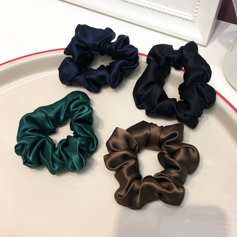 100% Pure Silk Hair Scrunchie Width 3.5cm Hair Ties Band