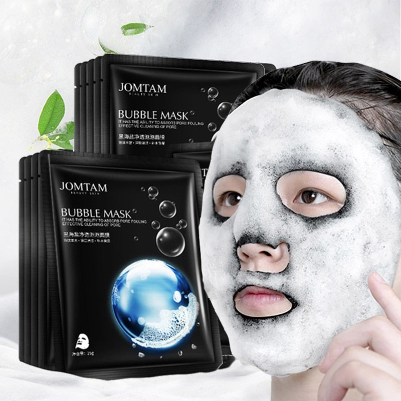 1pc Black Sea Salt Pure Moisturizing Bubble Facial Mask