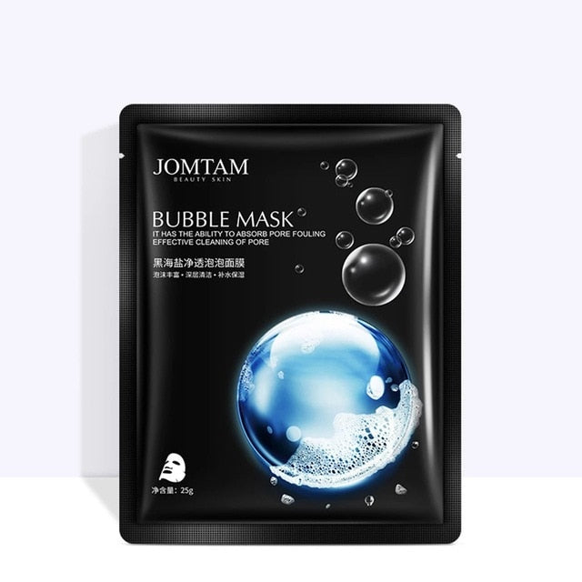 1pc Black Sea Salt Pure Moisturizing Bubble Facial Mask