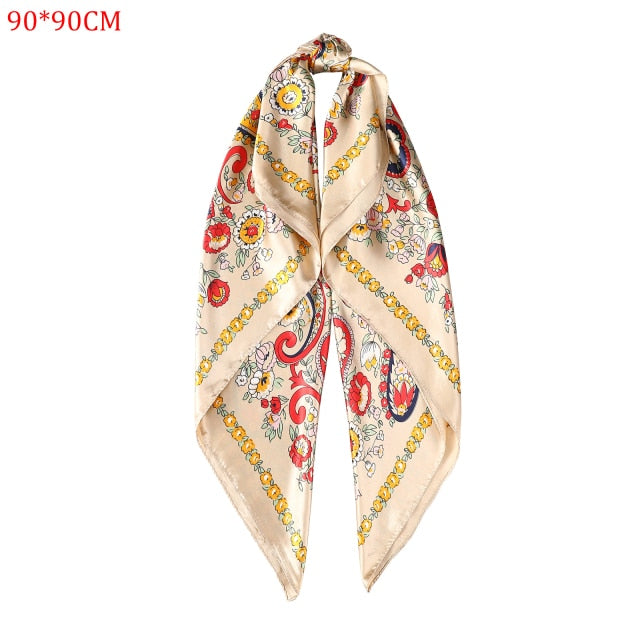 Molans Square Silk Scarf Headband