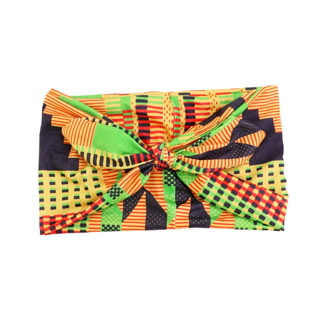 African Print Stretch Bandana Head Wrap Long Scarf satin Floral Ankara Dashiki