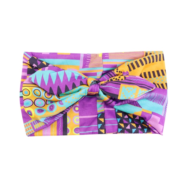 African Print Stretch Bandana Head Wrap Long Scarf satin Floral Ankara Dashiki