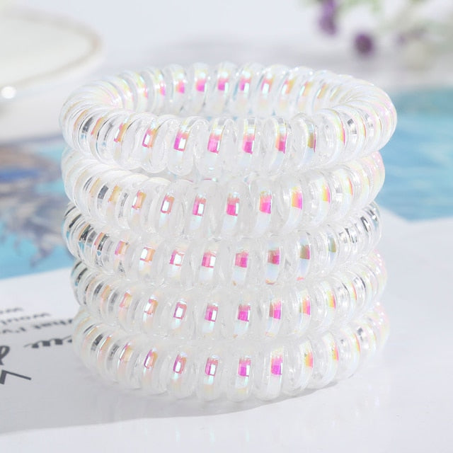 Levao 3/5/9Pcs Hair Ties Colorful Elastic Plastic Hair Band Rubber