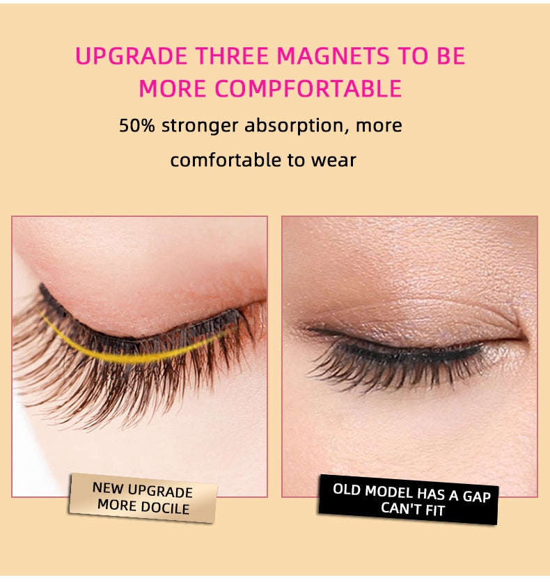 3D magnetic eyelashes With 4/5 Magnets handmade makeup Mink eyelashes extended