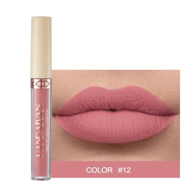 12 Colors Matte Lip Glaze Waterproof Non-stick Cup Lipstick