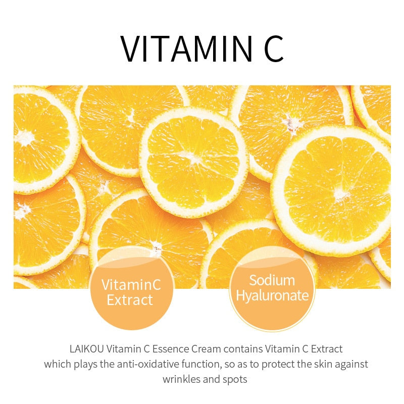 LAIKOU Vitamin C Whitening Set Face Cream Facial Serum