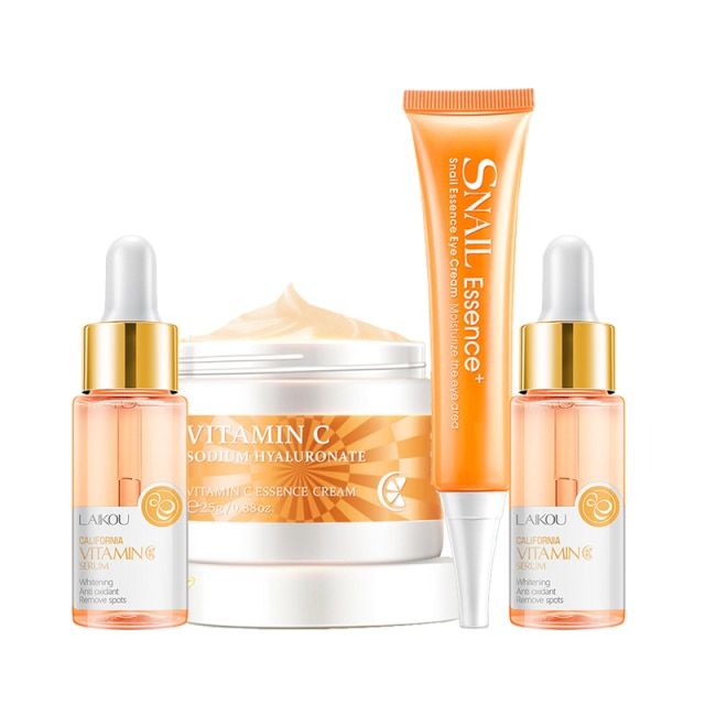 LAIKOU Vitamin C Whitening Set Face Cream Facial Serum