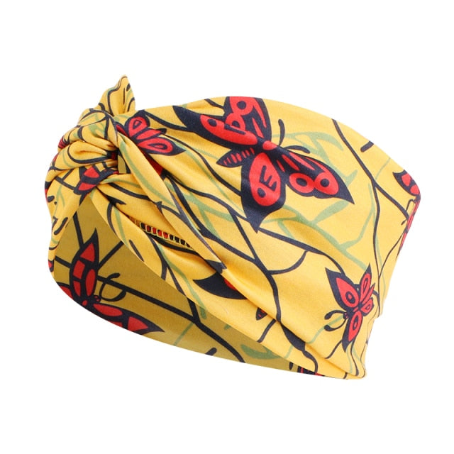 African Print Stretch Bandana Head Wrap Long Scarf satin Floral Ankara Dashiki