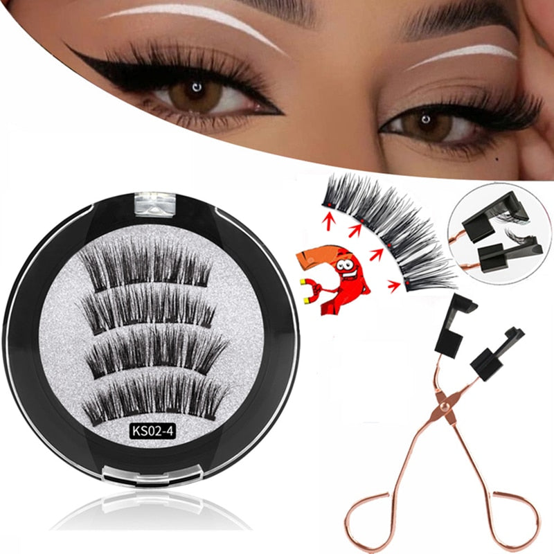 3D magnetic eyelashes With 4/5 Magnets handmade makeup Mink eyelashes extended