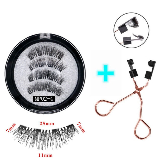 3D magnetic eyelashes With 4/5 Magnets handmade makeup Mink eyelashes extended