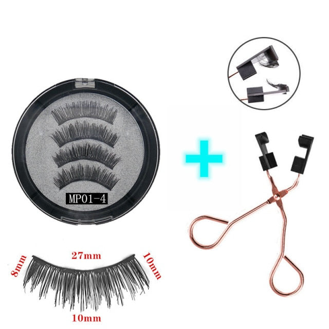 3D magnetic eyelashes With 4/5 Magnets handmade makeup Mink eyelashes extended