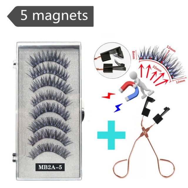 3D magnetic eyelashes With 4/5 Magnets handmade makeup Mink eyelashes extended