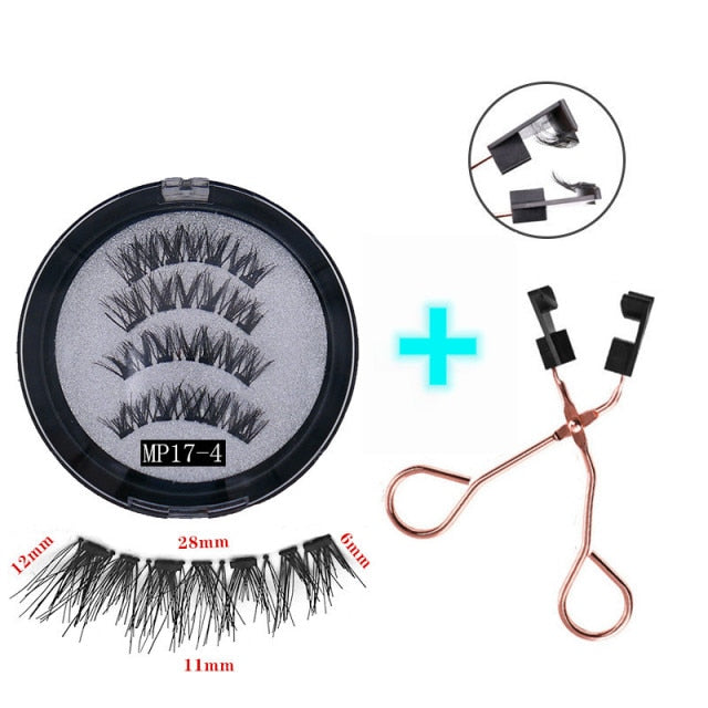 3D magnetic eyelashes With 4/5 Magnets handmade makeup Mink eyelashes extended