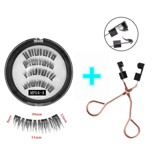 3D magnetic eyelashes With 4/5 Magnets handmade makeup Mink eyelashes extended