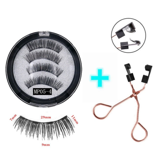 3D magnetic eyelashes With 4/5 Magnets handmade makeup Mink eyelashes extended