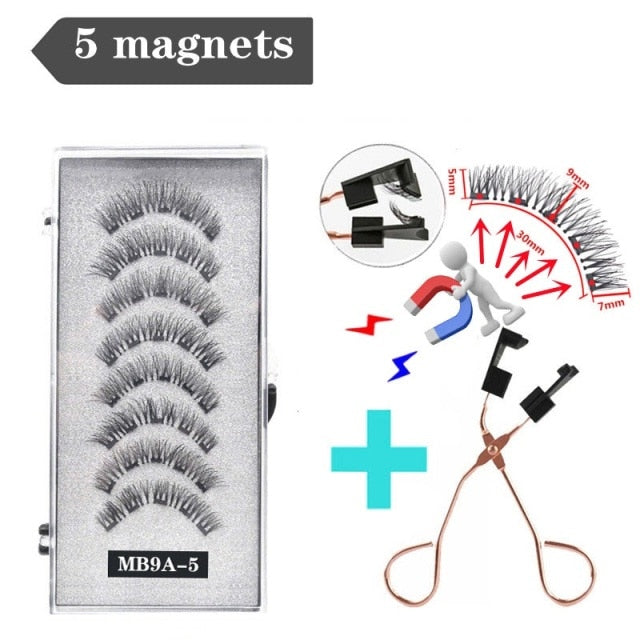 3D magnetic eyelashes With 4/5 Magnets handmade makeup Mink eyelashes extended