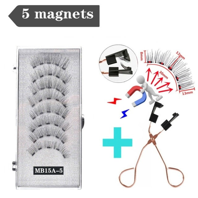 3D magnetic eyelashes With 4/5 Magnets handmade makeup Mink eyelashes extended