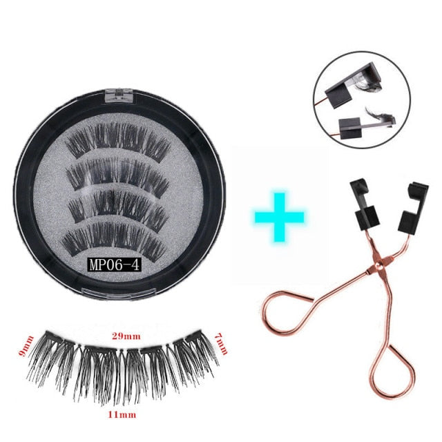 3D magnetic eyelashes With 4/5 Magnets handmade makeup Mink eyelashes extended