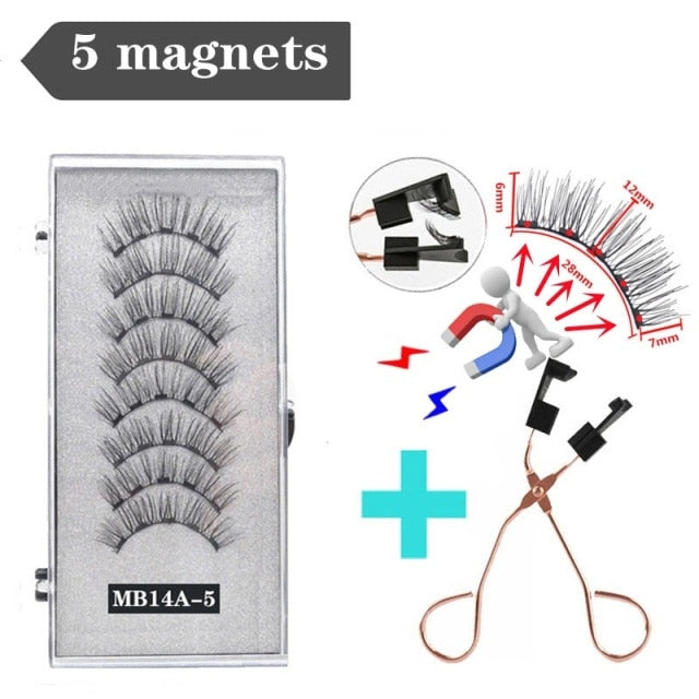 3D magnetic eyelashes With 4/5 Magnets handmade makeup Mink eyelashes extended