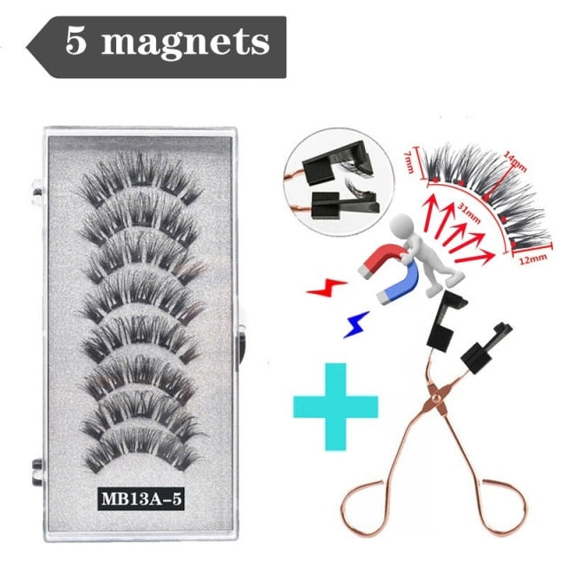 3D magnetic eyelashes With 4/5 Magnets handmade makeup Mink eyelashes extended