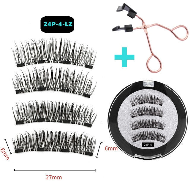 3D magnetic eyelashes With 4/5 Magnets handmade makeup Mink eyelashes extended