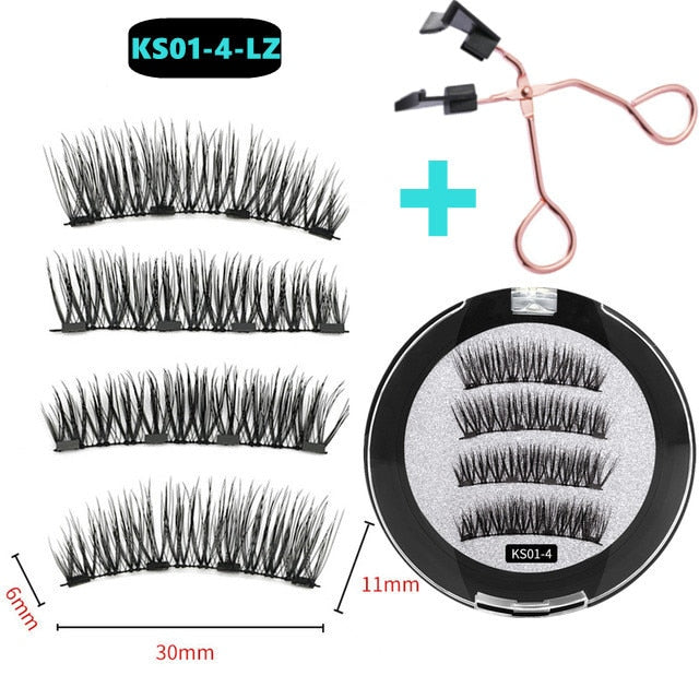 3D magnetic eyelashes With 4/5 Magnets handmade makeup Mink eyelashes extended