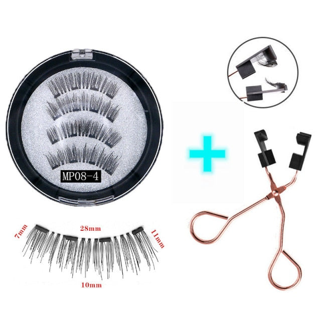 3D magnetic eyelashes With 4/5 Magnets handmade makeup Mink eyelashes extended