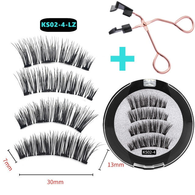 3D magnetic eyelashes With 4/5 Magnets handmade makeup Mink eyelashes extended