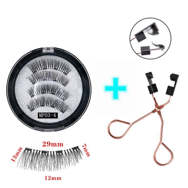 3D magnetic eyelashes With 4/5 Magnets handmade makeup Mink eyelashes extended