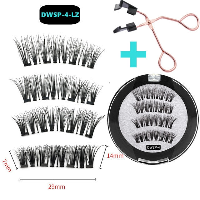 3D magnetic eyelashes With 4/5 Magnets handmade makeup Mink eyelashes extended