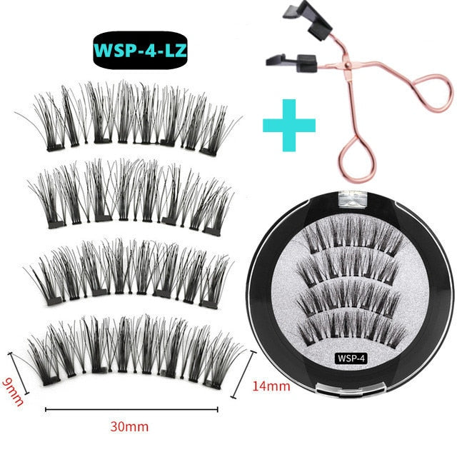 3D magnetic eyelashes With 4/5 Magnets handmade makeup Mink eyelashes extended