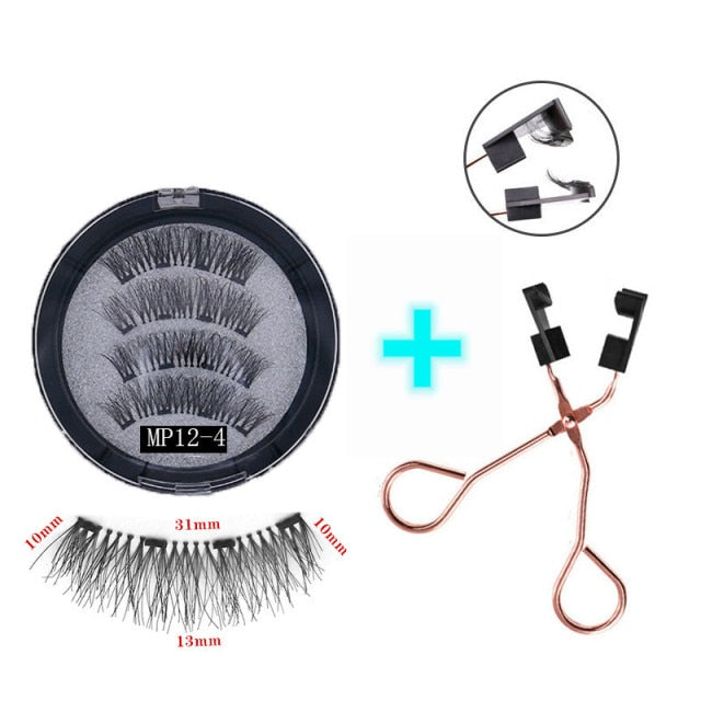 3D magnetic eyelashes With 4/5 Magnets handmade makeup Mink eyelashes extended