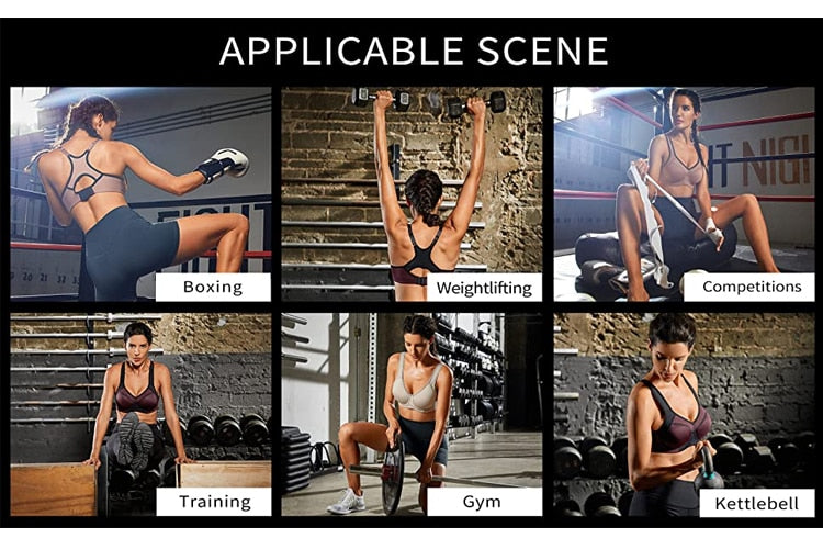 SYROKAN Sports Bra Women Polyamide Full Support