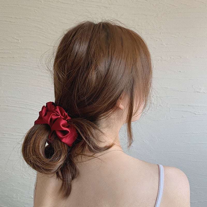 100% Pure Silk Hair Scrunchie Width 3.5cm Hair Ties Band