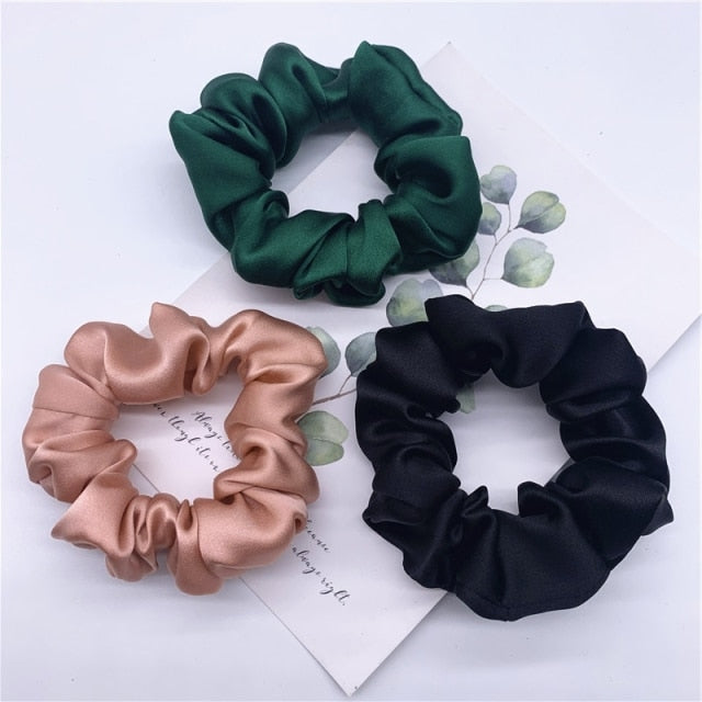 100% Pure Silk Hair Scrunchie Width 3.5cm Hair Ties Band