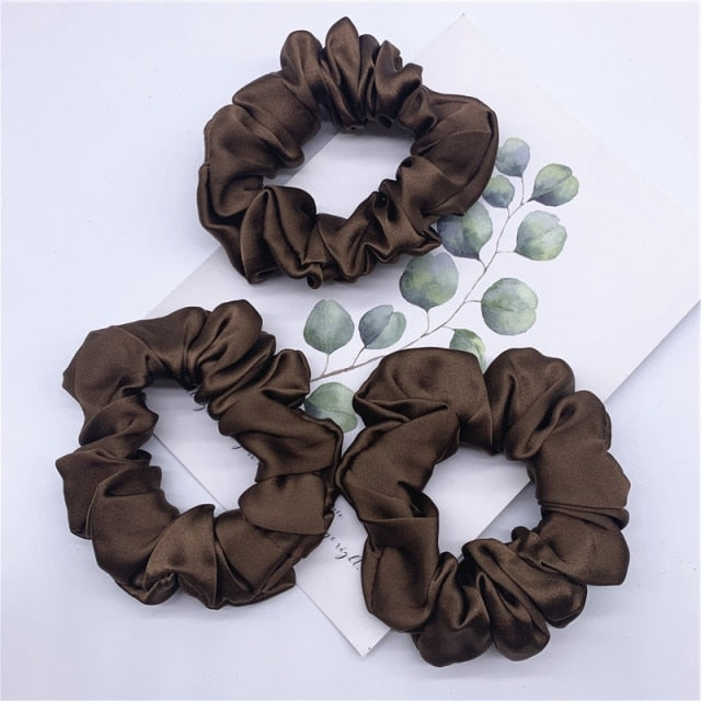 100% Pure Silk Hair Scrunchie Width 3.5cm Hair Ties Band