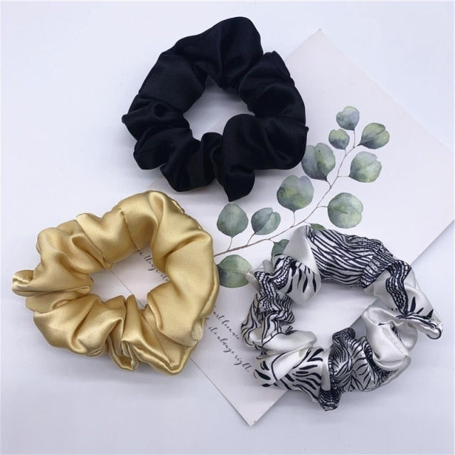 100% Pure Silk Hair Scrunchie Width 3.5cm Hair Ties Band