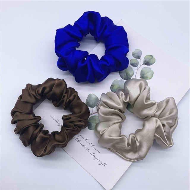 100% Pure Silk Hair Scrunchie Width 3.5cm Hair Ties Band