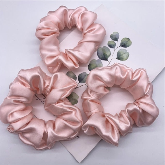 100% Pure Silk Hair Scrunchie Width 3.5cm Hair Ties Band