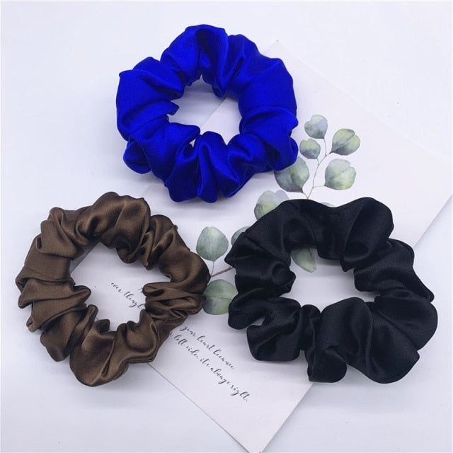 100% Pure Silk Hair Scrunchie Width 3.5cm Hair Ties Band