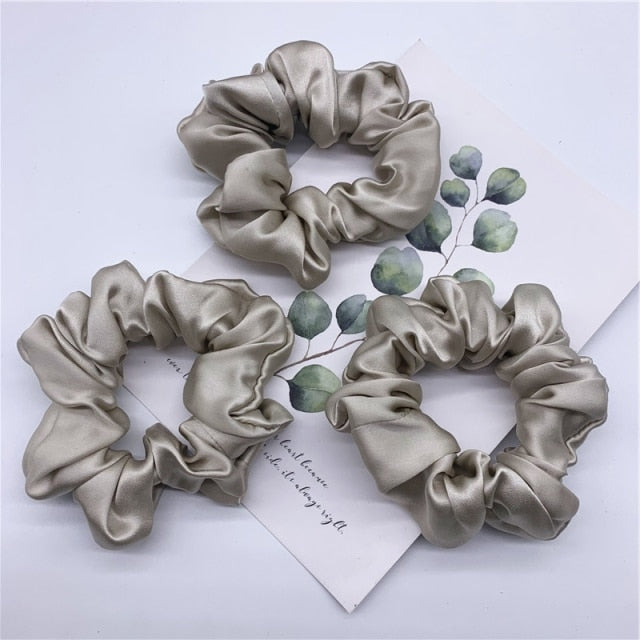 100% Pure Silk Hair Scrunchie Width 3.5cm Hair Ties Band