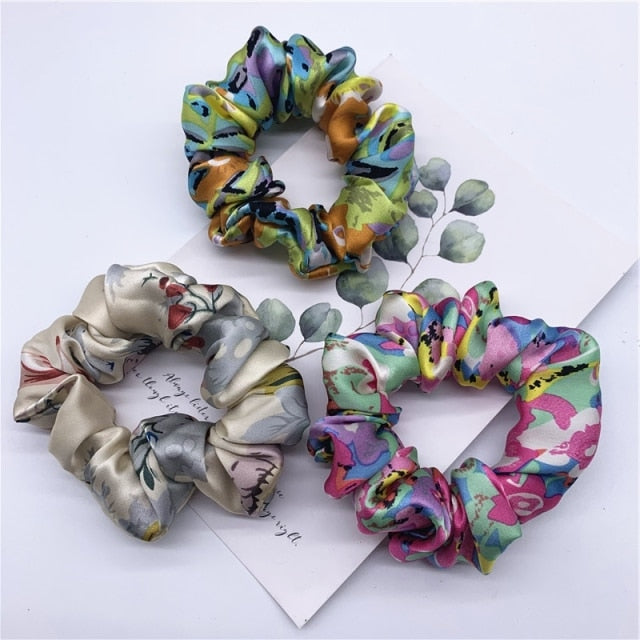 100% Pure Silk Hair Scrunchie Width 3.5cm Hair Ties Band