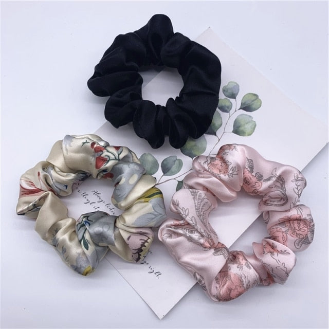 100% Pure Silk Hair Scrunchie Width 3.5cm Hair Ties Band