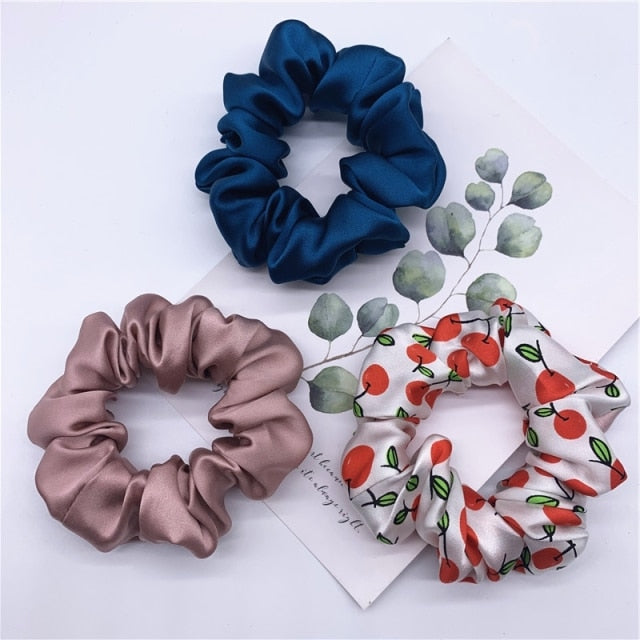 100% Pure Silk Hair Scrunchie Width 3.5cm Hair Ties Band