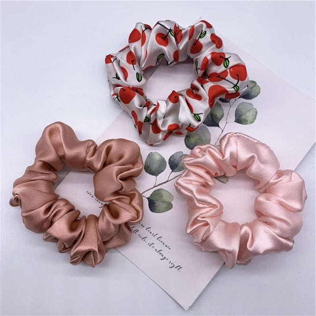 100% Pure Silk Hair Scrunchie Width 3.5cm Hair Ties Band