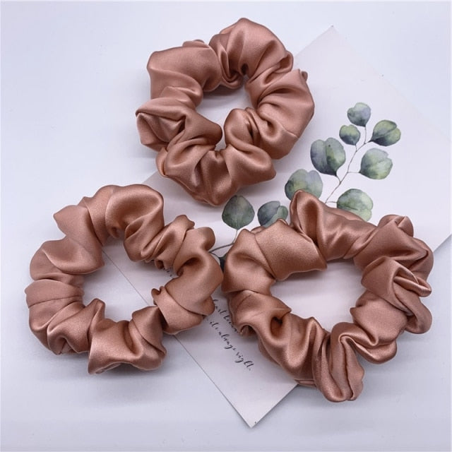 100% Pure Silk Hair Scrunchie Width 3.5cm Hair Ties Band